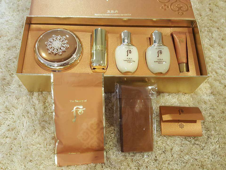 Whoo Cushion Radiant Essence SPF50+/PA+++ Phấn nước chống nắng dưỡng trắng