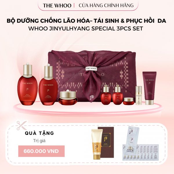 Bộ dưỡng da chống lão hóa Whoo Jinyulhyang Special 3pcs Set
